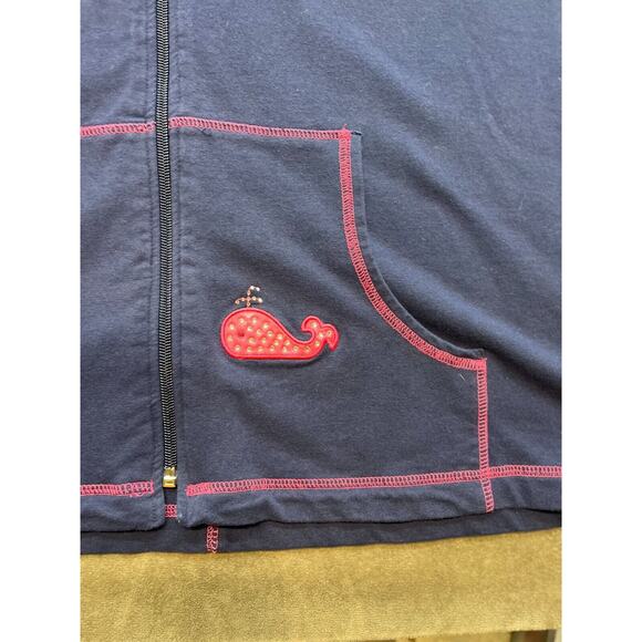 Quacker Factory Sleeveless Vest Blue 1X Full Zipper‎ fleece - Picture 2 of 7